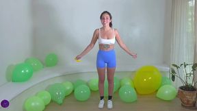 Sit to Pop Balloon Workout with Mira Luv 4K