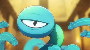 Dangerous Treasure Hunt: Ebony Babe X Crazy Blue Tenta (Hentai Anime)