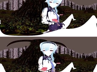 [VR 360 4K] Eula Genshin licking breasts