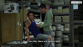 Two Muscular Hunks: A Passionate Service Scene of Deep Kisses and Sensual Caresses