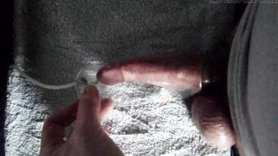 Hairy Cock Vacuum Suck Play With Juice Bottle