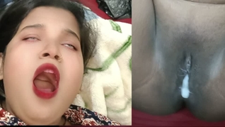 Stepson fucked stepmom creampie Cumshot orgasm