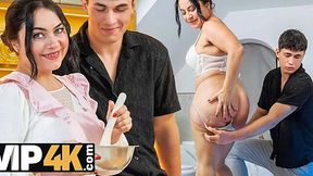 Step-Mommy Gets Horny Shaving Her Wet Pussy, Ends Up Fucking in the Bathroom