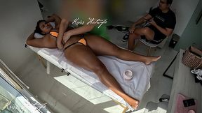 I wore a bikini all stuffed in my pussy to give a delicious massage