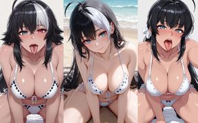 Naughty Girlfriend Shaking Her Ass with Her Panties Tucked in Her Pussy