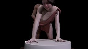 greek standing from the back - 3d porn