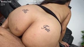 Thelly Santos gets her Brazilian booty pounded POV-style by a huge cock