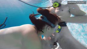 ”Super sexy underwater girls stripping & masturbating”