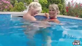 three german milfs help man to sperm on holiday in fffm