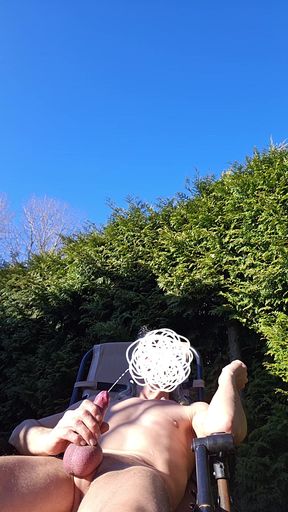 Skinny boy Huge cumshot. Big balls, big dick, Huge cumshot on body