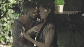 Asian Hottie Katana Sucks Off Hung Tattooed Stud Before Outdoor Fucking