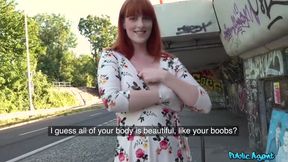 dirty hot American Redhead Beauty gets lost in Czech