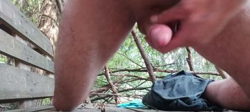 jerking off in the woods