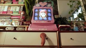 mario is hard - trans gamer girl gets distracted and jerks off with dildo