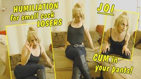 Total humiliation for small cock losers! Cum in your pants! JOI GERMAN - Wichsanleitung DEUTSCH