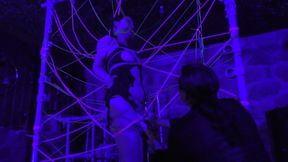 Halloween Special - Elbows touching Spider Net Predicament Bondage Challenge for Roxy - Part 3 mp4 HD