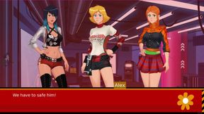 Sexy Blonde Villain Gives Intense Blowjob to Anime Hero in Totally Spies Hentai
