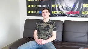 Shy Brunette Kristopher Nixon Jerks Off for Nextdoor Casting