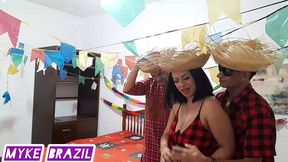 festa muito top no arraiau de sao joao com myke brazil oficial e o vagabundo e a zayra rosa