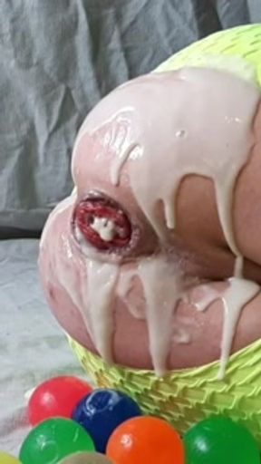 6 stress ball anal prolapse whit cum lube.