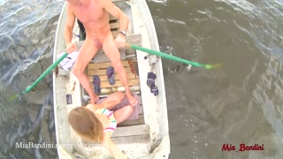 Public anal fucking on boat. Mia Bandini.