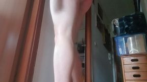 completely naked at home