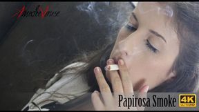 Papirosa Smoke (FHD) - Classic Smoking Video with hairy pussy flashing and Smoke Play!