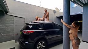 I FILMED MY FRIEND FUCKING MY HUSBAND ON TOP OF OUR CAR AND HE LIKED INSIDE HER