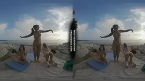 Cheri Josie Poppy Winter Beach Vacation Nude Yoga Outdoors