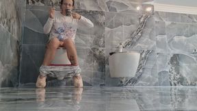 Full Morning on the Toilet with Diaries...Smoking and Drinking Coffee...Coughing, Spitting and Picking my Nose.