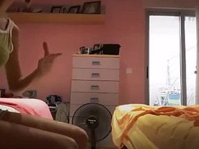 cute brazilian girl dancing in shorts