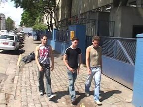 Two Students Found Abandoned Building to Have Some Gay Fun but Couple of Squatters Have Some Other Thoughts
