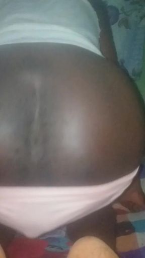 Freaky Crossdress Black Ebony Shows off His Sexy Ass.