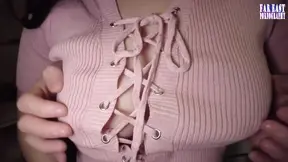 Adorable Oriental Babe teases with her massive curves before a secret BJ finish