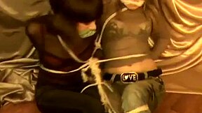 Duo In Jeans Tangled On The Floor