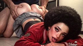 a girl offered to give a blowjob in exchange for being released from the police station, but instead the whole office took turns fucking her![ai generated]