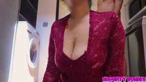 Big Tits Maid Stuck in Washing Machine Gets Fucked By Horny Boss