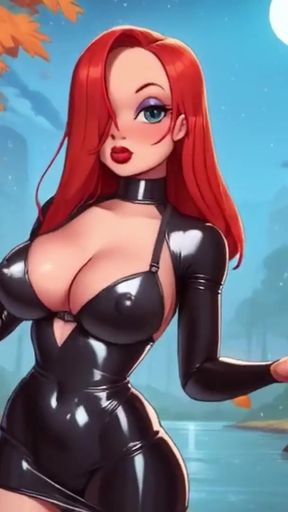 Happy Halloween by Stepsister Jessica from Who Framed Roger Rabbit! Perfect Big Boobs Bouncing   Clip 3