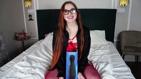 girl surprises friend with a mind-blowing deep throat sex toy that takes pleasure
