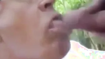 Two Guys Give Amateur Blowjobs and Cum in Public