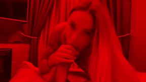 Monika Fox Sloppy Blowjob & Fisting in Red Room