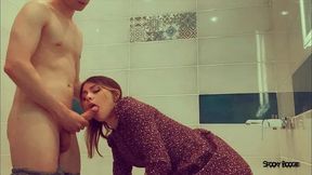 Brunette Teen Swallows Plumber's Cum After Amateur 4k Creampie