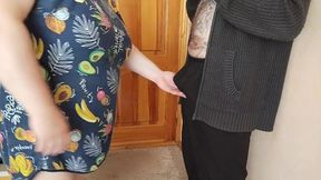 morning boner and masturbation of my cock by stepmom to cum