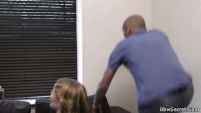 She leaves and he cheats with blonde plumper