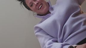 Sassy squishing your belly