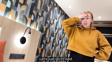 Step Mom Grinds Stepson Awake in Shared Bed Creampie Explosion