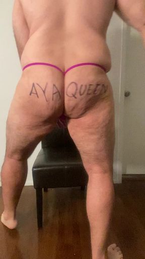 Sissy dances with tiny dick in panties