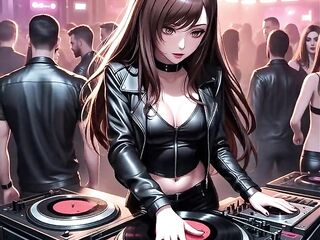 Hentai Hawt DJ Synthwave Retrowave Electro AI