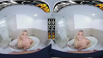 VIRTUAL PORN - Kali Roses Fucked In Bathtub From Your POV