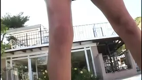Blonde teen wants anal&#x1F44C; sex, gets filled with dark dude's cream pie under stars